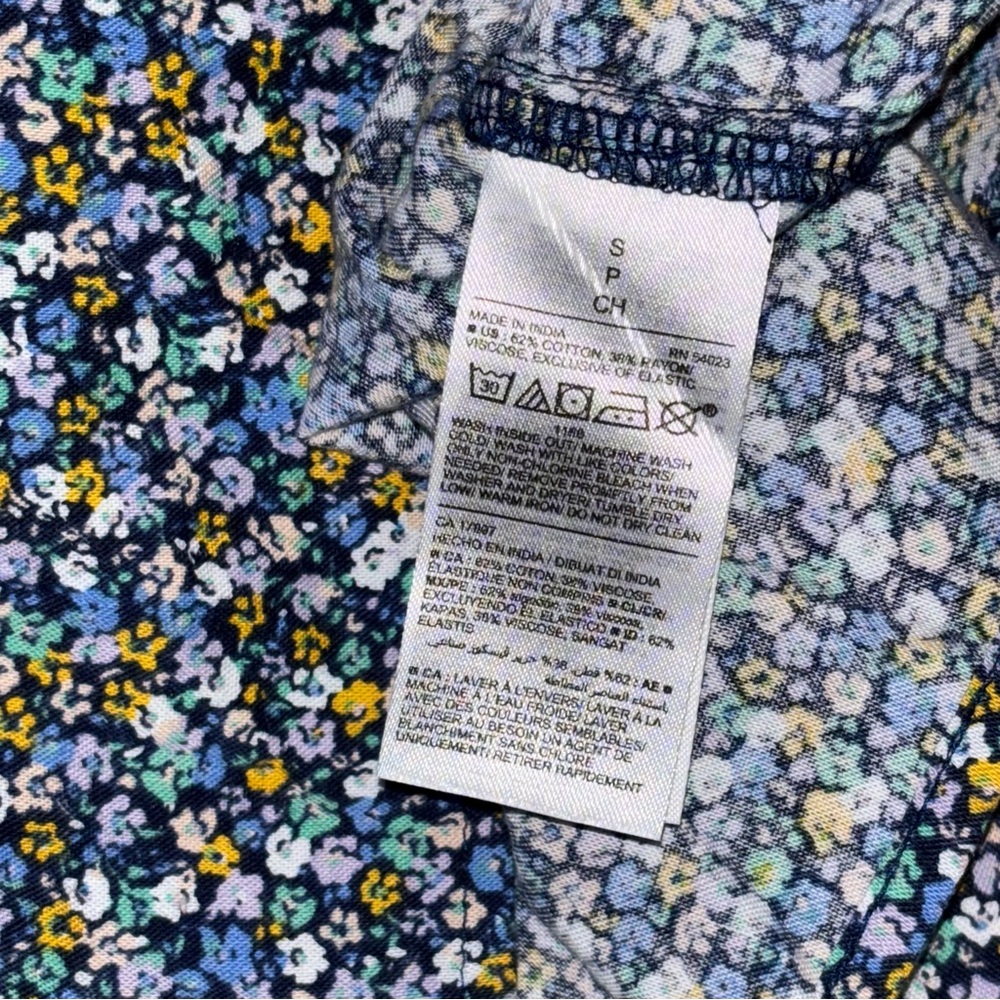 Wrap Midi Dress Old Navy Waist Defined Small Floral Cottagecore Smocked Prairie - Picture 7 of 10